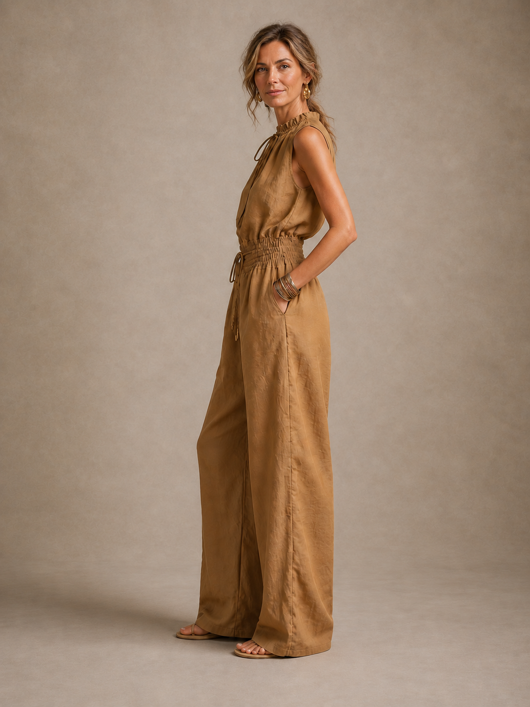 Celia | High Neck Sleeveless Jumpsuit