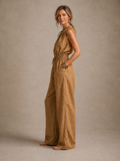 Celia | High Neck Sleeveless Jumpsuit