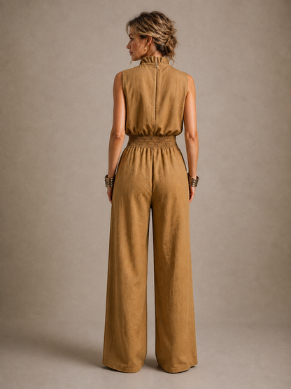 Celia | High Neck Sleeveless Jumpsuit