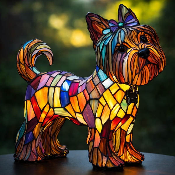 Glow-Yorkie Daisy Lamp