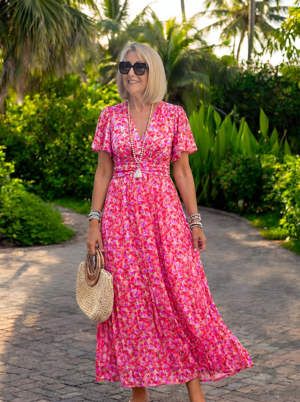 Elis – Long and flowy dress with floral print