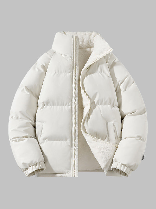 Women's Lined Puffer Jacket - beige