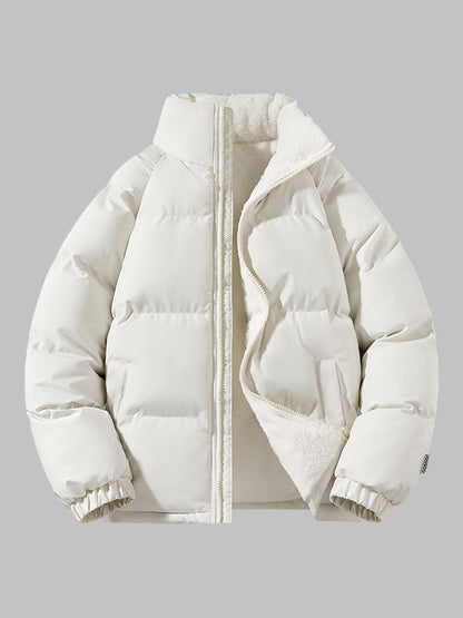 Women's Lined Puffer Jacket - beige