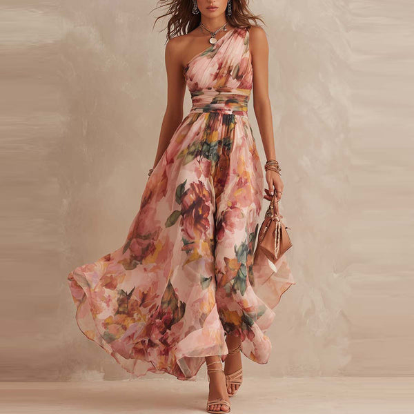 Aurora | Asymmetrical Floral Dress