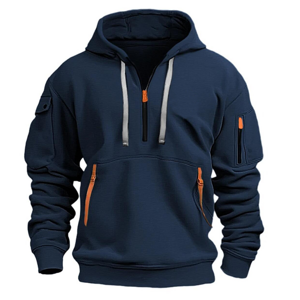 Men's Casual Hoodie with Zip Pockets - image 1
