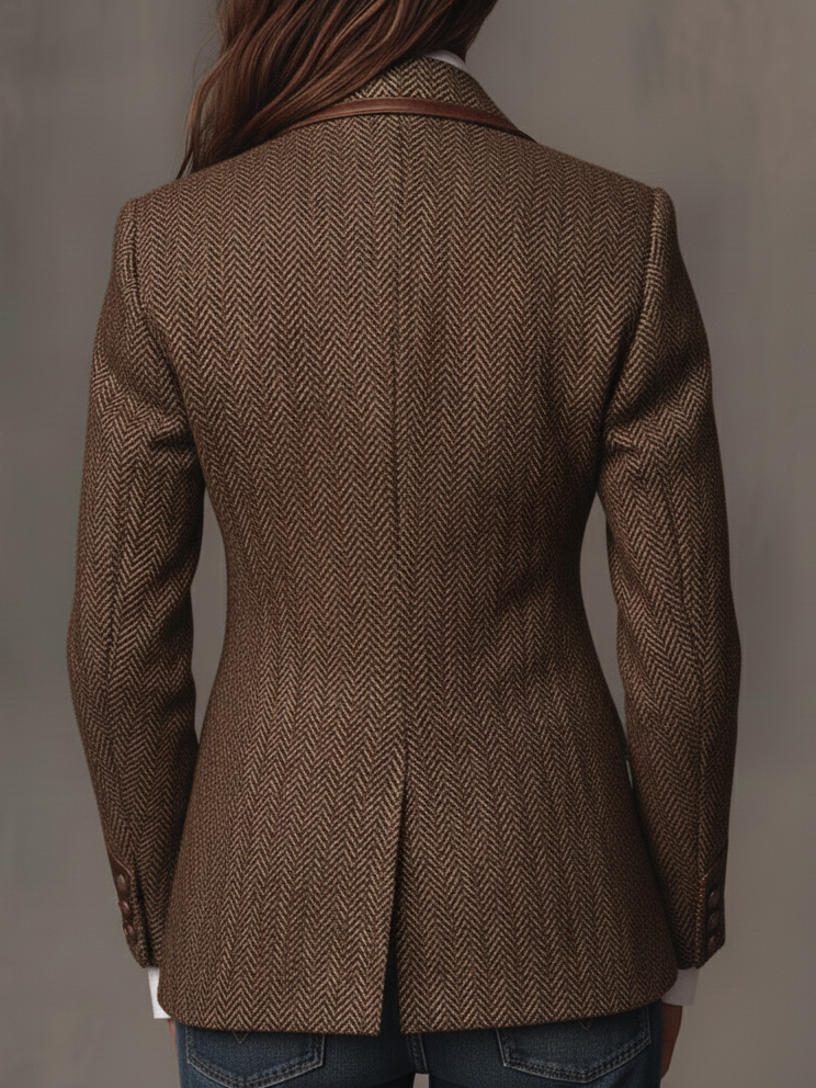 Gisèle | Blazer with Chevron Print Inserts