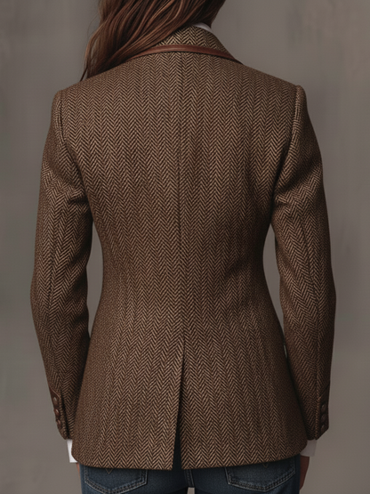 Gisèle | Blazer with Chevron Print Inserts