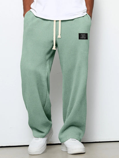 Men's Relaxed Straight Leg Trousers with Adjustable Waistband - image 5