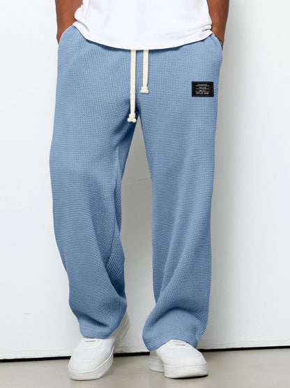 Men's Relaxed Straight Leg Trousers with Adjustable Waistband - image 1