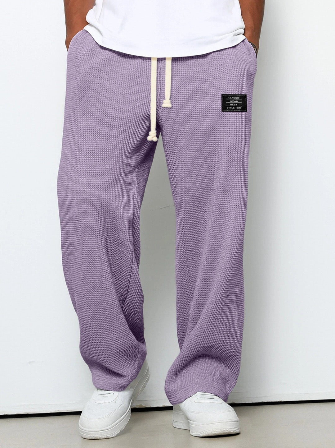 Men's Relaxed Straight Leg Trousers with Adjustable Waistband - image 10