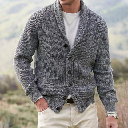 Men's Vintage Style V-Neck Knit Cardigan - image 2