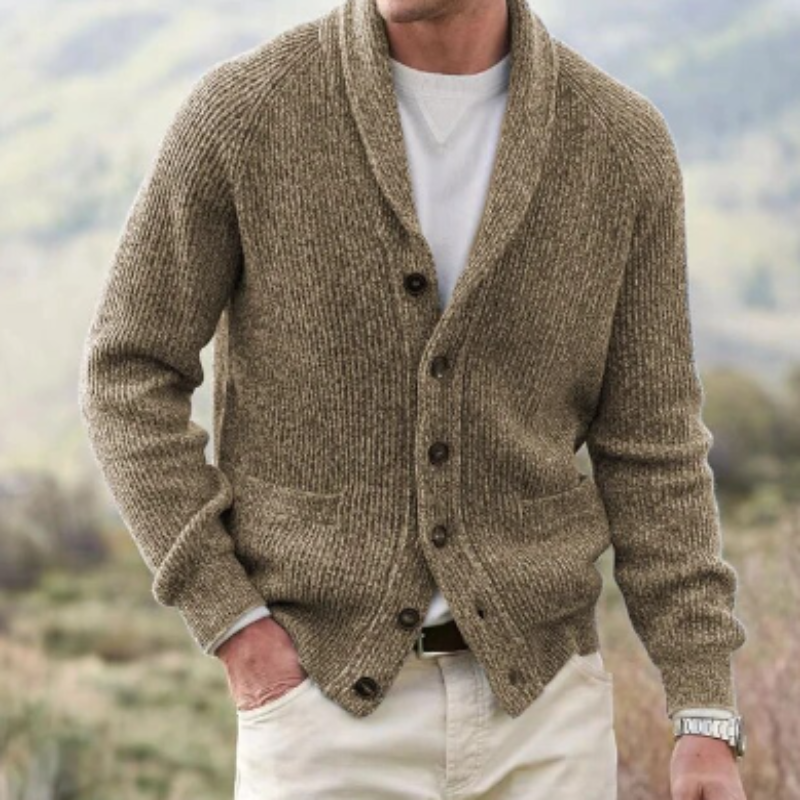 Men's Vintage Style V-Neck Knit Cardigan - image 3