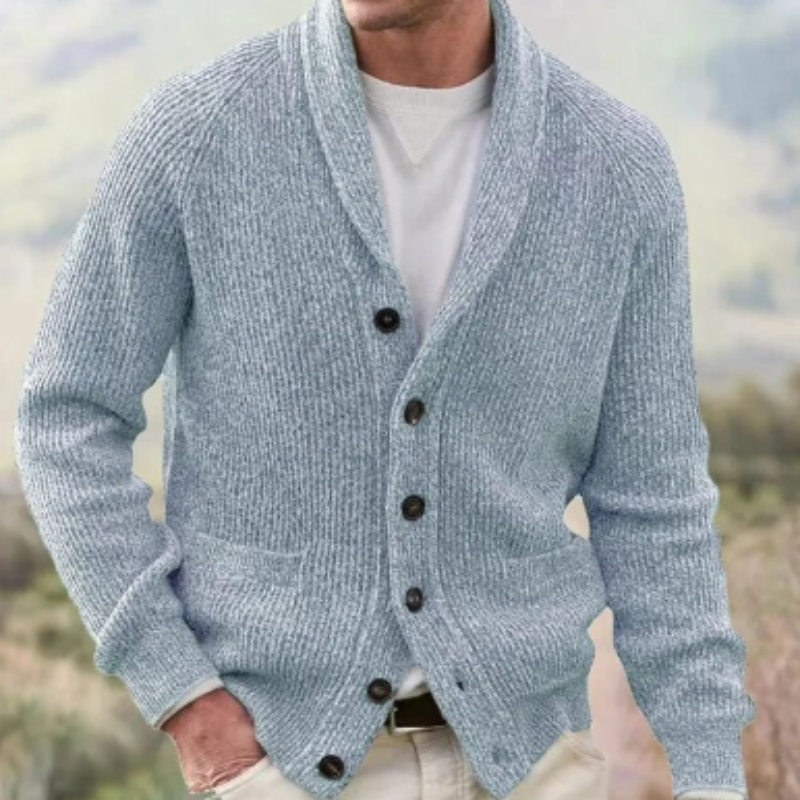 Men's Vintage Style V-Neck Knit Cardigan - image 4