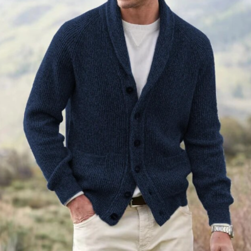 Men's Vintage Style V-Neck Knit Cardigan - image 5