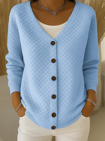 Leonor | Quilted Knit Jacket with Buttons