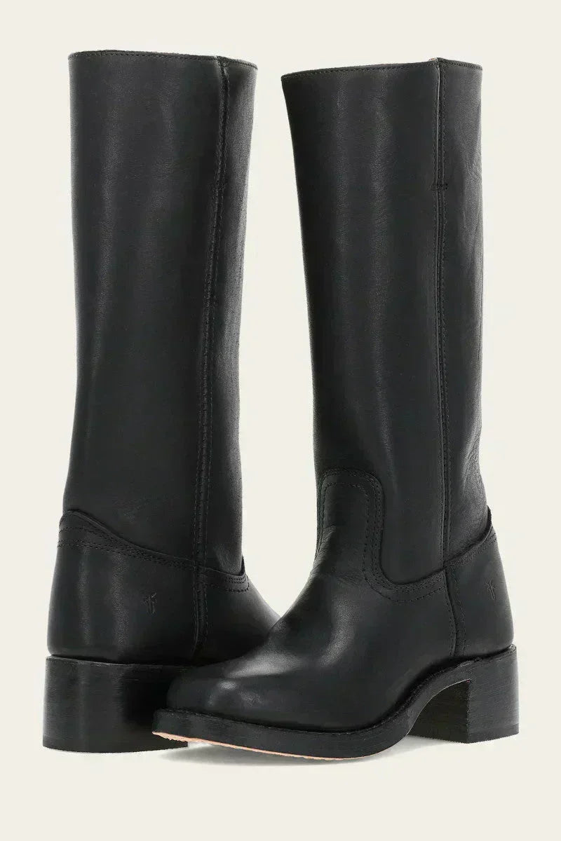 Women's Mid-Calf Boots with Block Heel - image 3