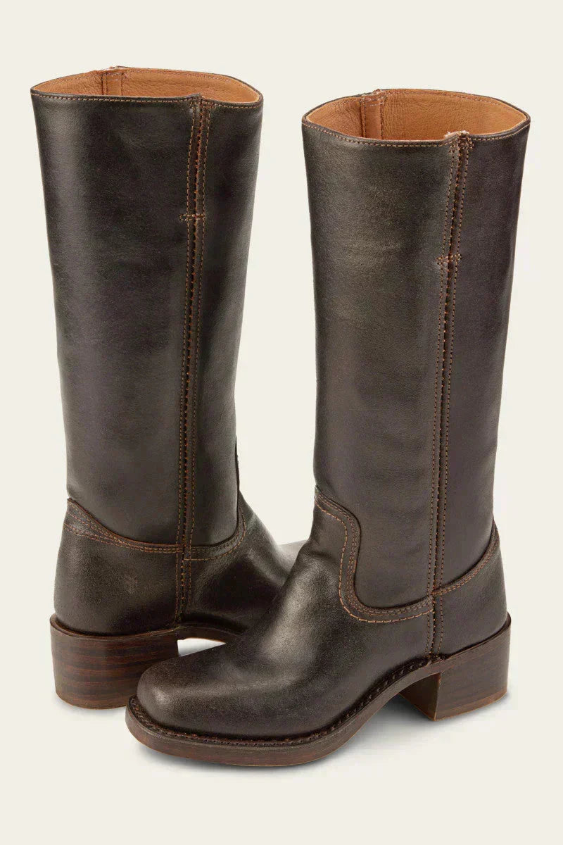 Women's Mid-Calf Boots with Block Heel - image 1