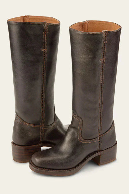 Women's Mid-Calf Boots with Block Heel - image 1