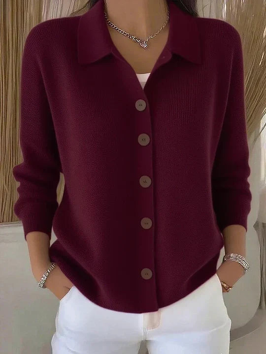 Josefina | Knit Jacket with Collar and Buttons