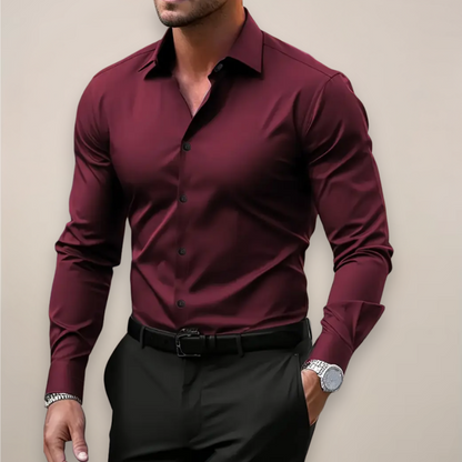 Men's Slim Fit Long Sleeve Shirt - image 2