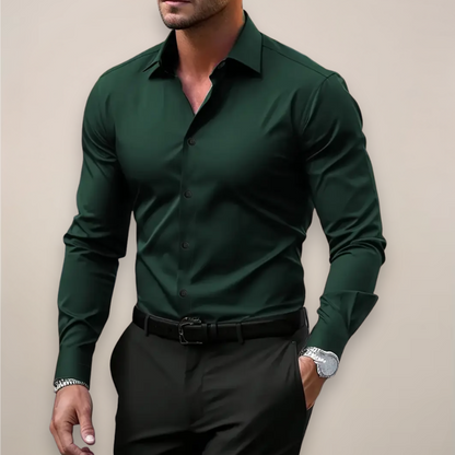 Men's Slim Fit Long Sleeve Shirt - image 3