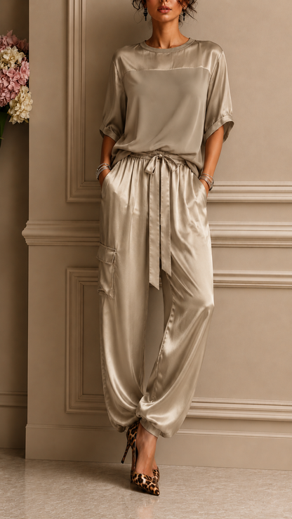 Lurelle | Elegant two-piece set with a flowing drape
