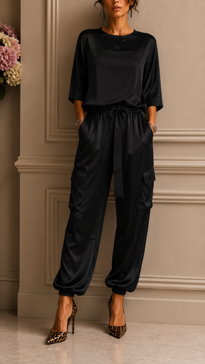 Lurelle | Elegant two-piece set with a flowing drape