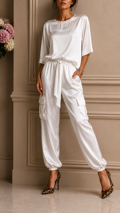 Lurelle | Elegant two-piece set with a flowing drape