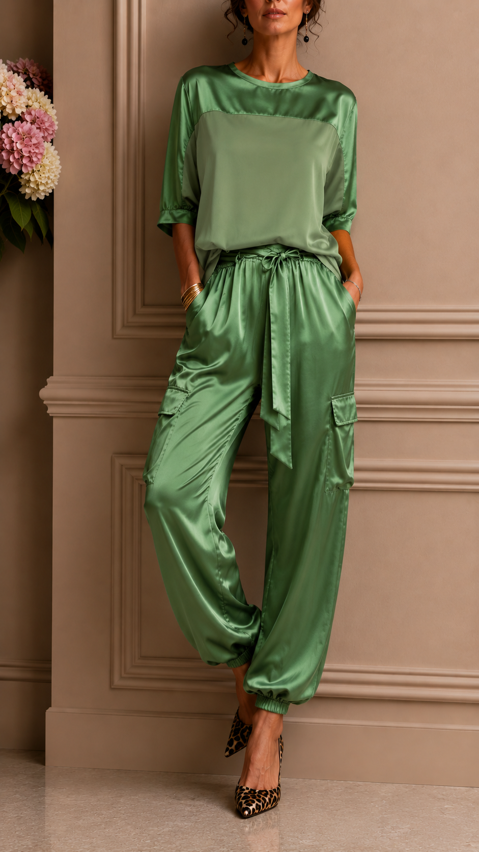 Lurelle | Elegant two-piece set with a flowing drape