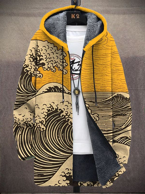 Margot | Hooded Artistic-Print Cardigan