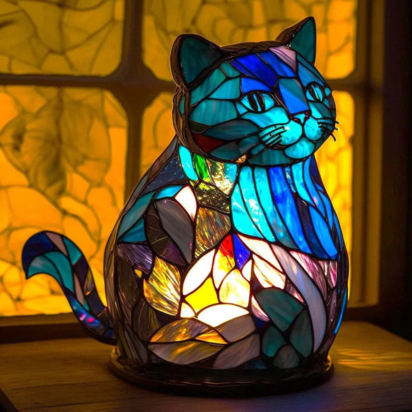 Nala Blue Cat Globe Lamp