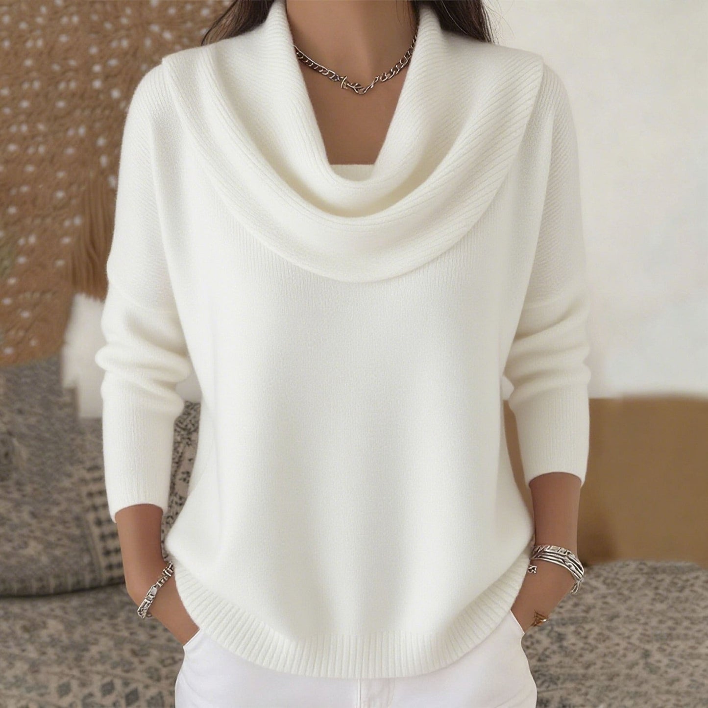 Julia | Draped Neck Jumper