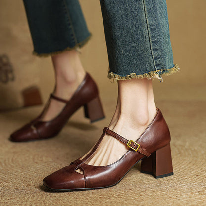 Elena | Timeless T-Strap Heels