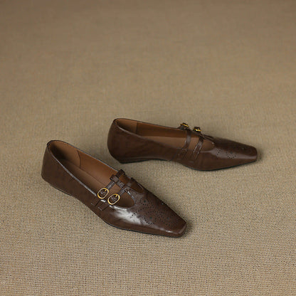 Etta | Brogued Double-Strap Mules