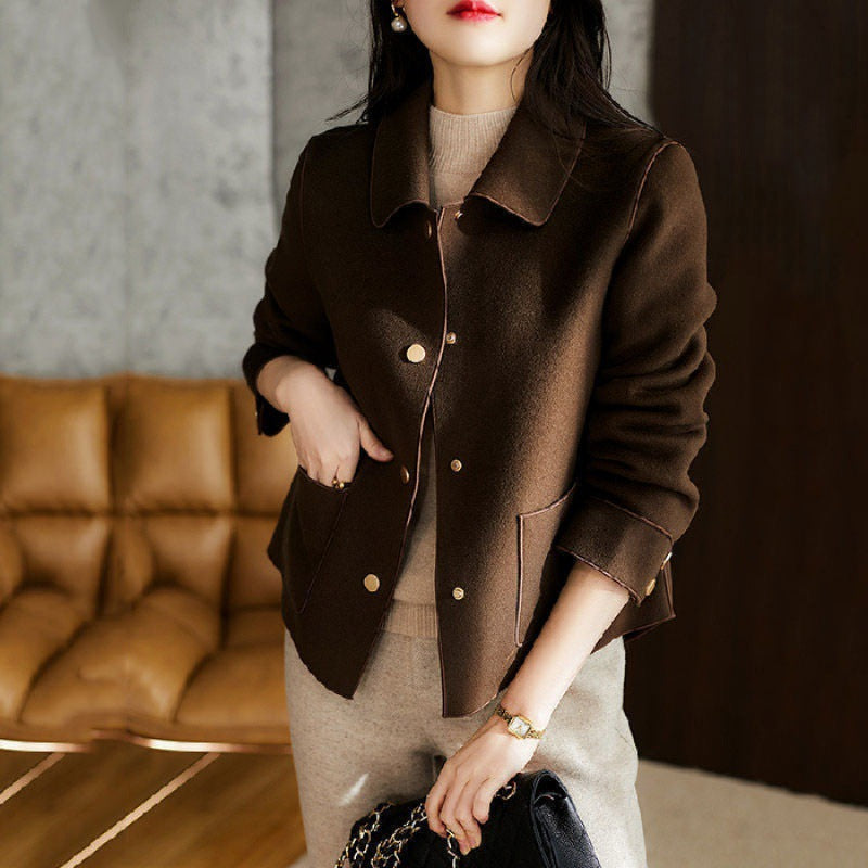 Women's Button-Front Collared Coat - image 2