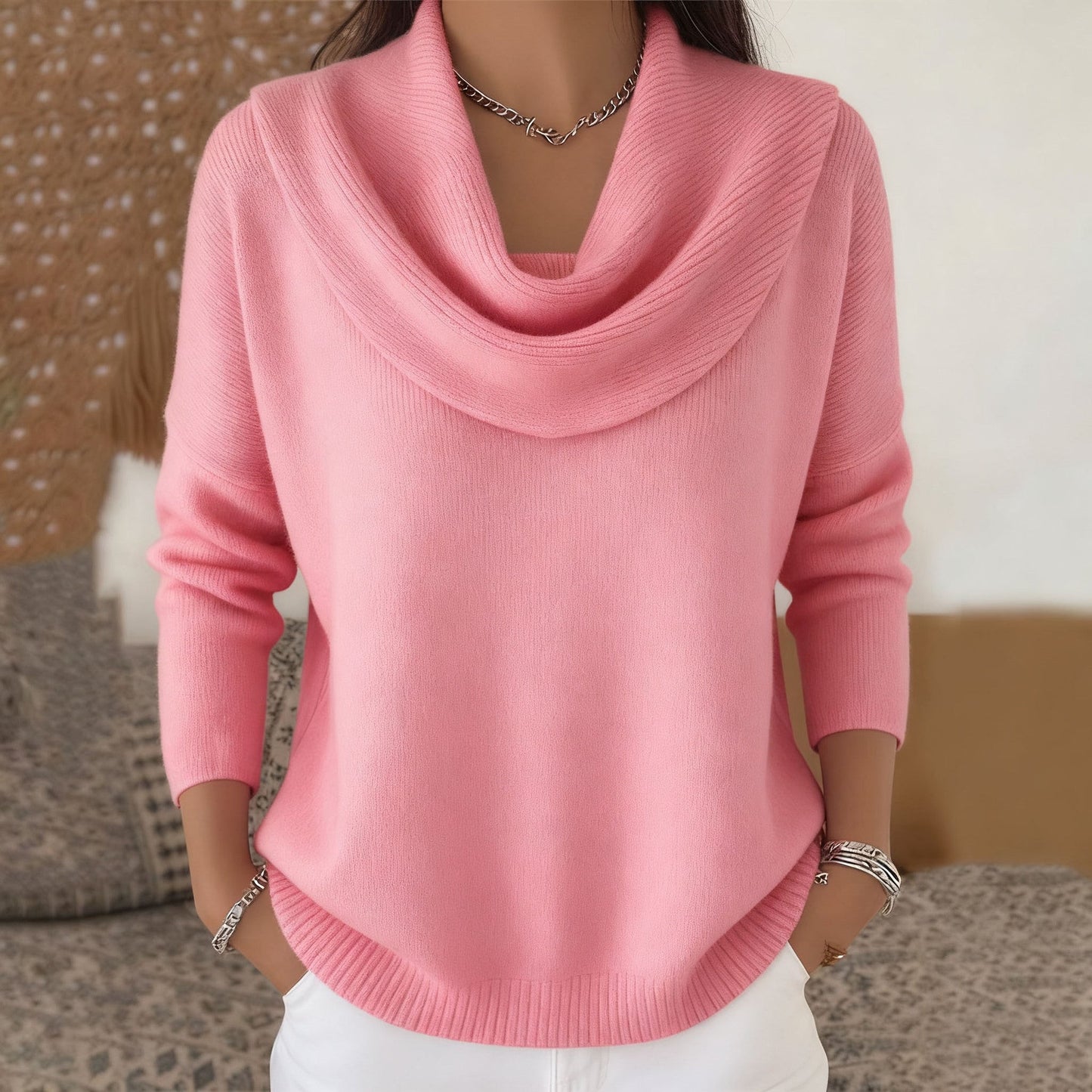 Julia | Draped Neck Jumper