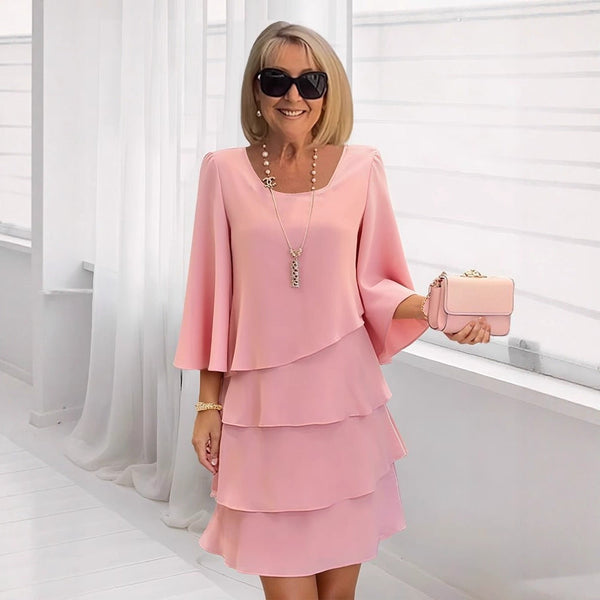 Maria – Elegant midi dress with frills