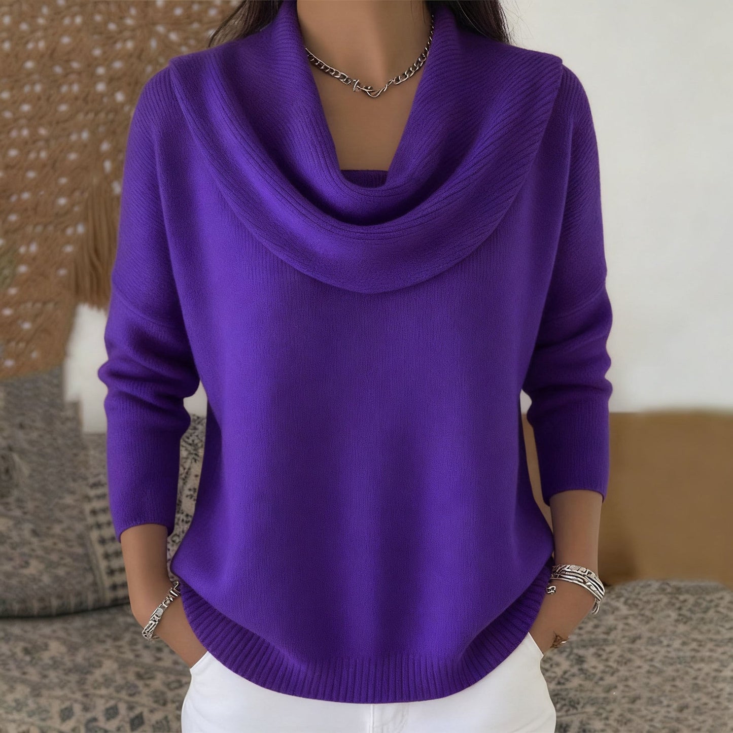 Julia | Draped Neck Jumper