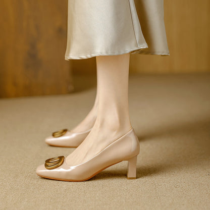 Leona | Elegant Block-Heel Pumps