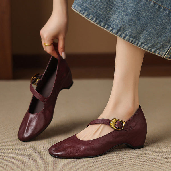 Eloise | Buckled Round-Toe Mary Jane Flats