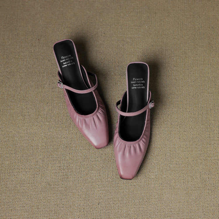 Elsa | Ruched Strap Mules