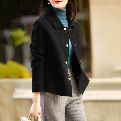 Women's Button-Front Collared Coat - image 3