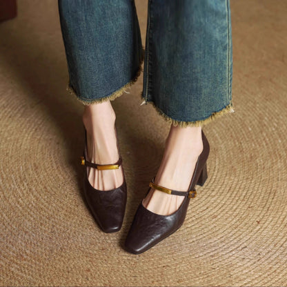 Elise | Classic Block-Heel Mary Jane Heels