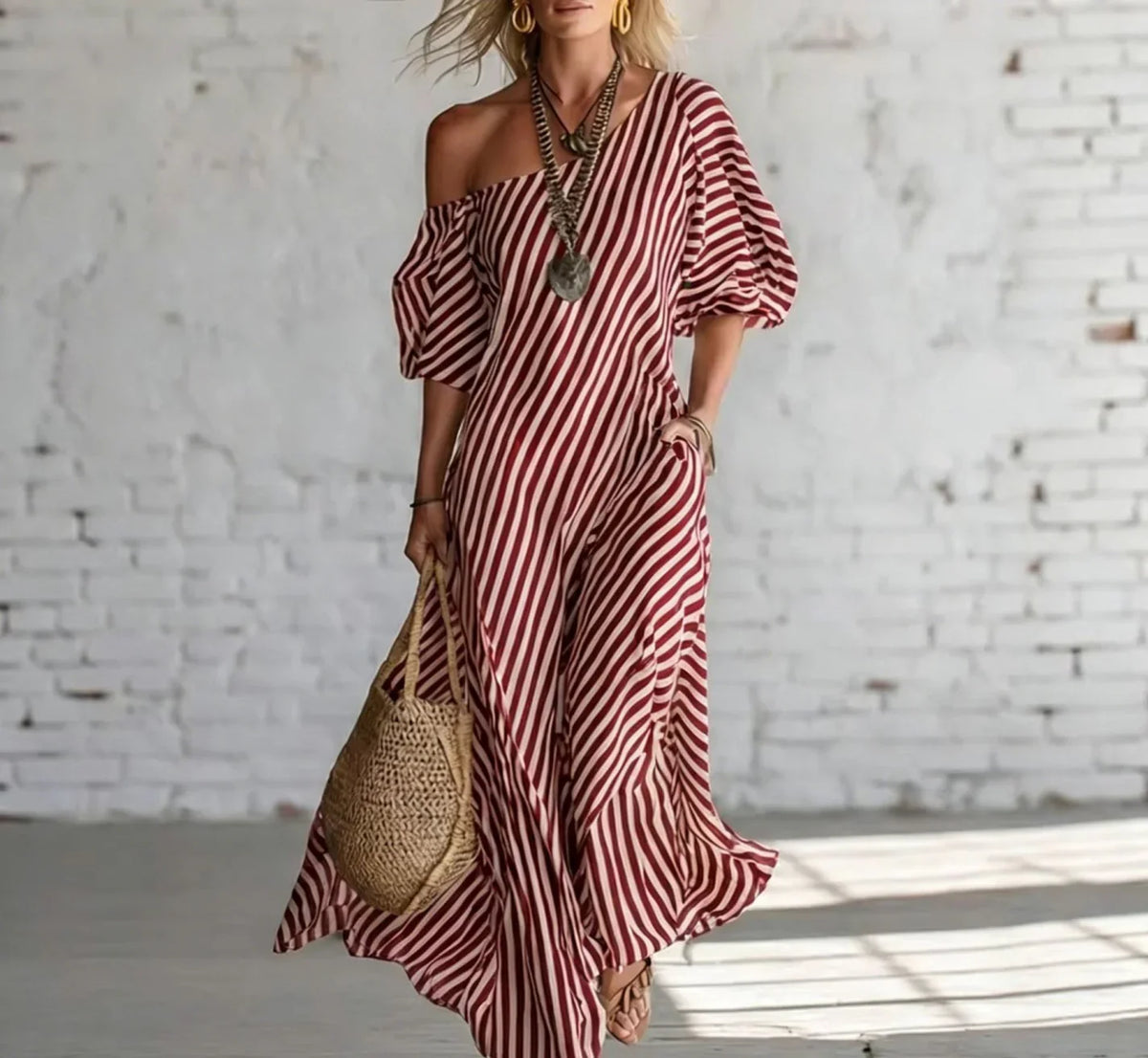 Alexia | Striped Maxi Dress for Women