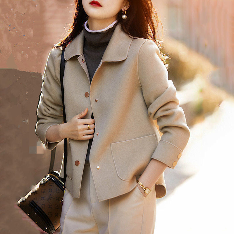 Women's Button-Front Collared Coat - image 1