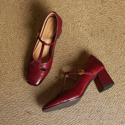 Elena | Timeless T-Strap Heels