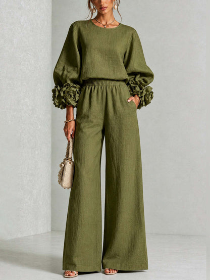 Women's Floral Cuff Two-Piece Set - image 8