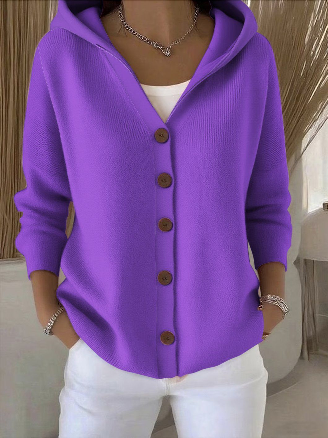 Rocío | Knitted Hooded Jacket