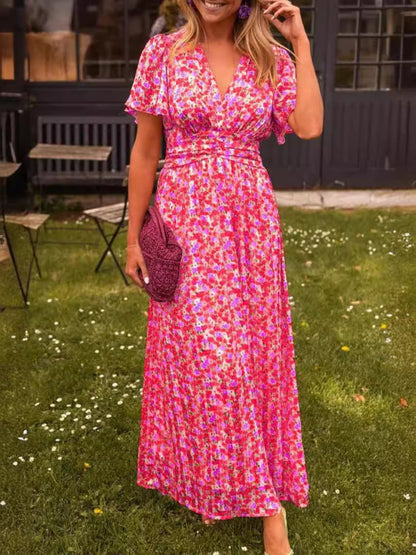 Elis – Long and flowy dress with floral print