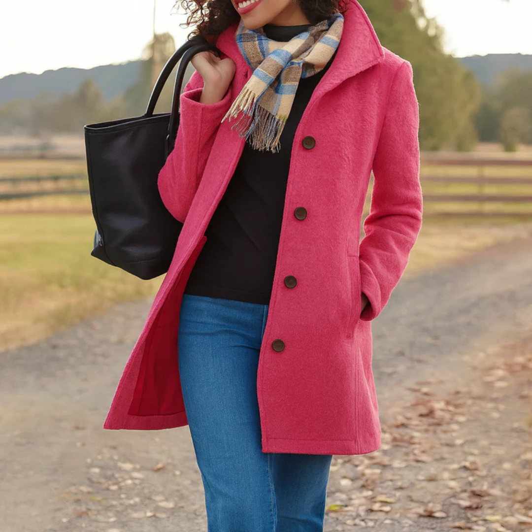 Women's Long Button-Front Winter Coat - image 10